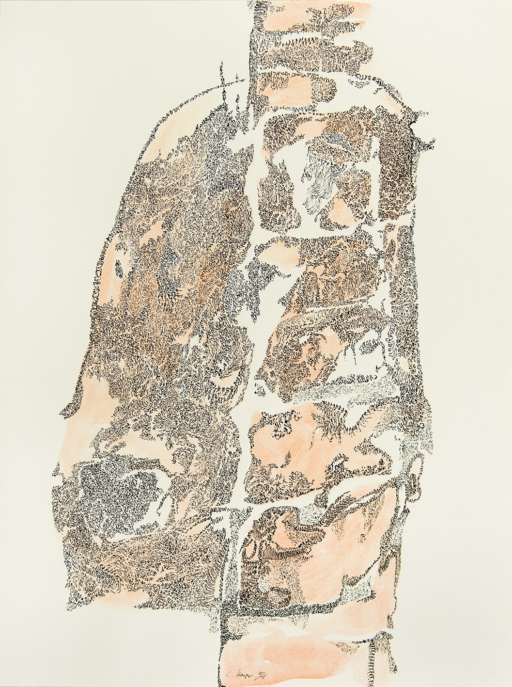 Zeichnung: Hinaus - Hinauf, 1994