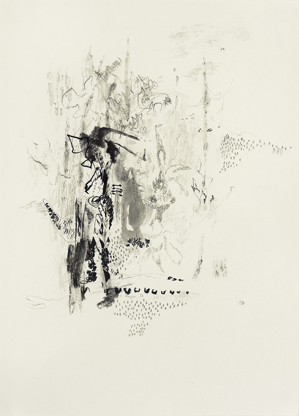 Zeichnung: Allmählich kein Stern, 1997