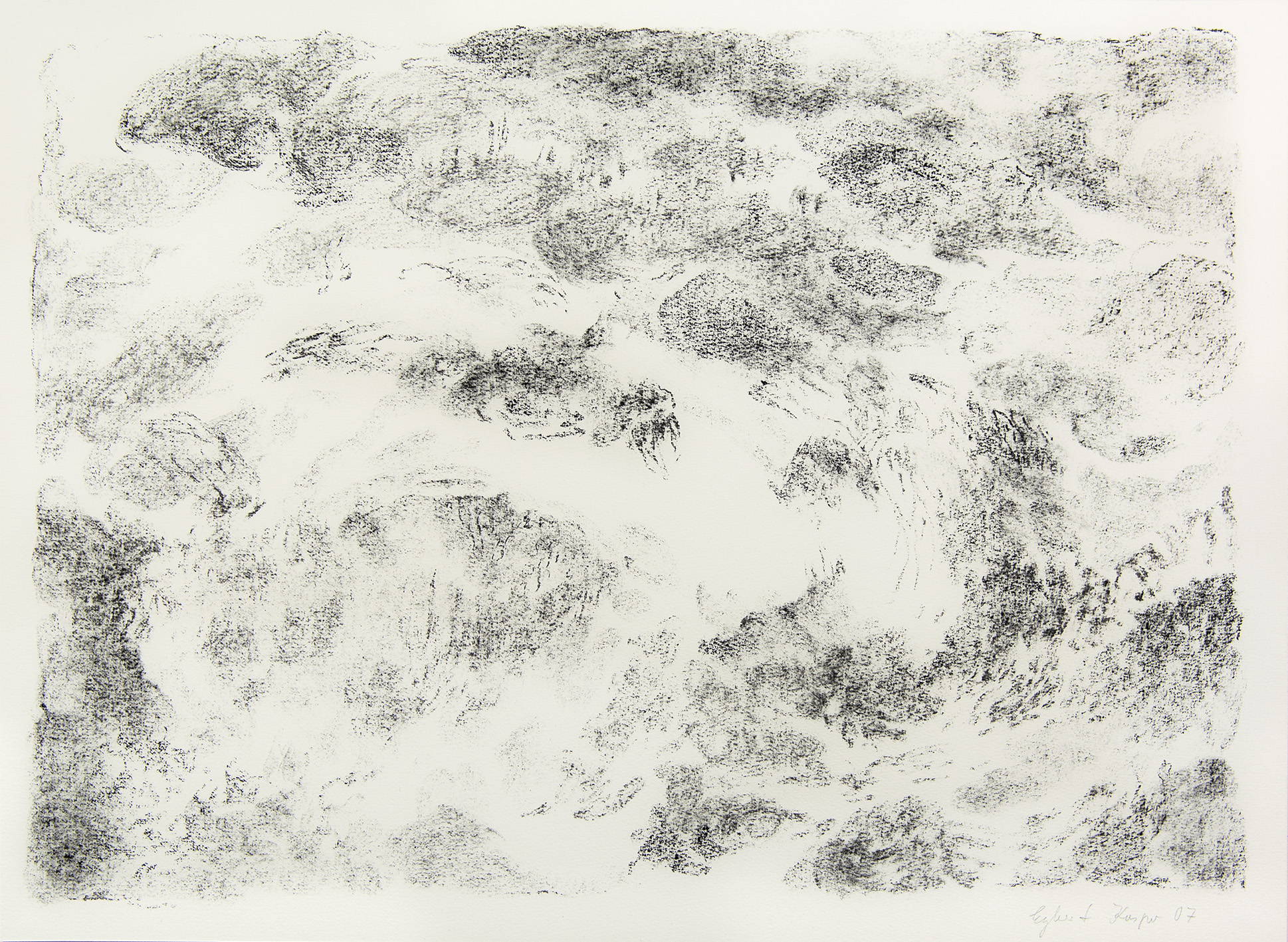 Zeichnung: Eintauchen ins Vergessen, 2007