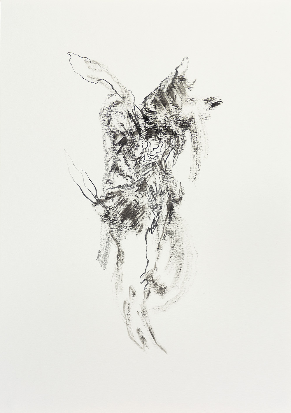 Zeichnung: sterbender Baum II, 2016